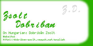 zsolt dobriban business card